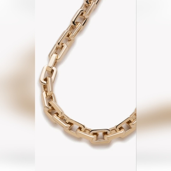 Eddie Borgo Chain Link Necklace Finished in 12 karat Gold 17 inch length - Picture 2 of 3